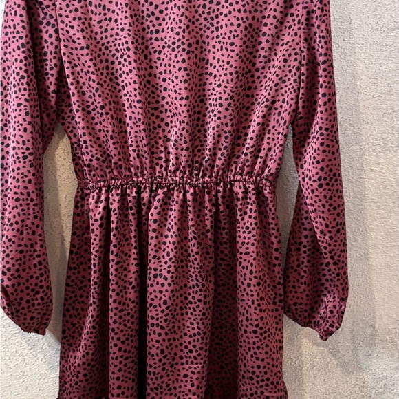 LOFT Pink and Black Midi Dress - Picture 3 of 4